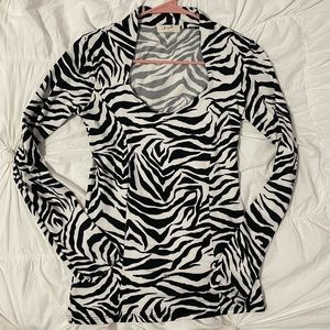 Fun fitted zebra print top. NWOT